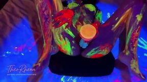 Vibrant Nights: Intense Fluorescent Fun in Bed with TheoRhena!