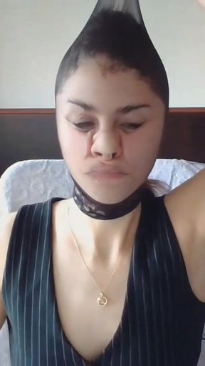 Fetish Black Panty Nylon Encasement Face During My Live Show