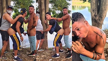 MAMEI O CASAL DE DOTADOS PRÓXIMO AO LAGO