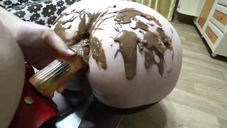 Juicy creamy PAWG shaking doggy style Old lesbians with fake-cock