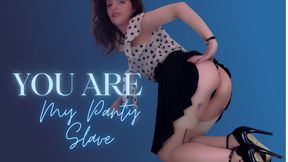 You Are My Panty Slave: Redhead Beauty gives an upskirt tease to a Panty Pervert