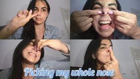 Picking my nose very close to you