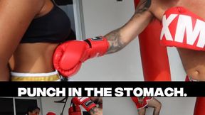 Punch in the stomach.