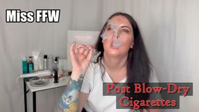 Post-Blow-Dry Smoke Session – Lipstick Rings & Hands-Free