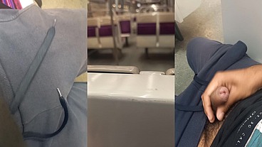 Quick jerk off in french subway