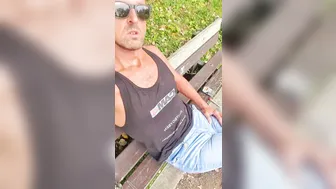 Amateur German Twink Public Handjob with Cock Ring