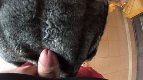 elegant fur-coated slut fucked on a wooden table and covered in cum twice 240
