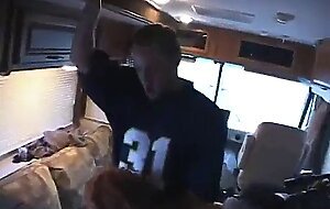 Redhead teen in rough bangvan gangbang