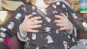 Getting Latina Goddess Circe Topless and playing with her gorgeous boobs