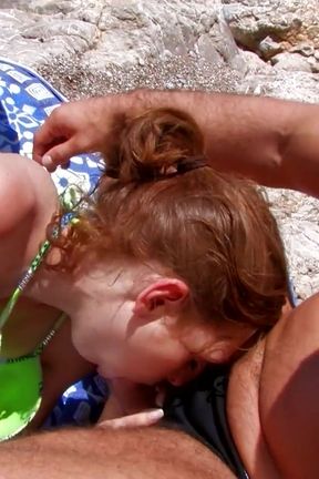 She Went to the Beach with Two Strangers to Get Her Ass Fucked!