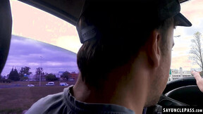 Driver Jonas Matt helps Isra Hell with a hard pounding in return