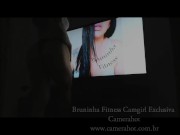 Strip, muscle legs and feet on the shadow - Taking off panties