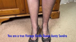 Aunty Sandra Red Girdle & Classic Stockings Vgq53