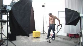 Sexy muscle guys anally fuck in the spotlight