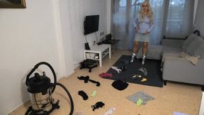 A powerful vacuum cleaner sucks things in