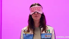 Blindfolded German amateur takes on the senses in a hot gameshow