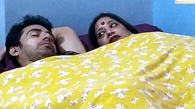 Intimate night encounter between two lovers in a vibrant bedroom