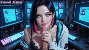 Neon Signal After Midnight - Ai-generated