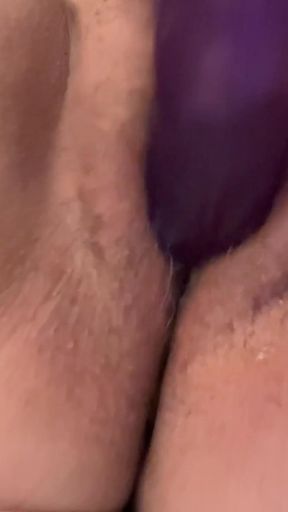 big purple dildo gives this MILF the best orgasms   Clip 1