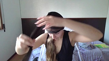FETISH BLACK PANTY NYLON ENCASEMENT FACE DURING MY LIVE SHOW