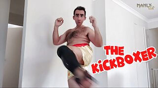 STEP GAY DADDY - THE KICKBOXER - THAI BOXING SHORTS ON, 80&#039;S MARTIAL ARTS FILM WATCHED, COCK TO JERK OFF YES!