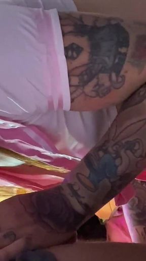 This trans girl got rolled up does deepthroat and creampie BBC