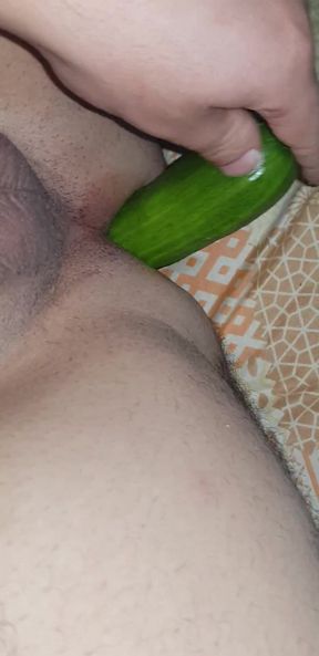 Fucking myself with cucumber