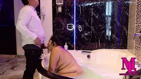 i ordered room service while i was in the jacuzzi, i asked the bellboy for all his milk and he gave it to me all over my bitch face.