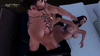 3D Industrial Sex Loft and Leather Boots Slut with Tanlines