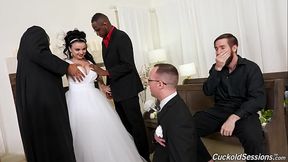 Payton Preslee'_s Wedding Turns Rough Interracial Threesome - Cuckold Sessions