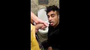 Someone Came, but at the Second Time He Finally Swallows Public Toilet