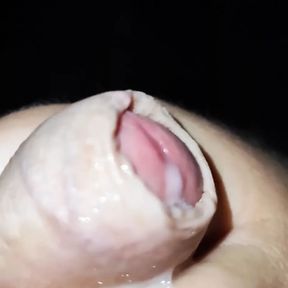 Feel good late night masturbation session and slow motion cumshot.