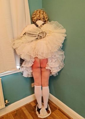Uniformed Sissy Birthday Spanks