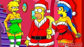 Christmas Present! Giving his wife as a gift to beggars! The Simptoons'Simpsons Hentai