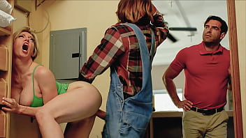 Sneaky MILF cheats on husband with young cable guy