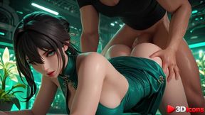ruan mei took a break from work to feel a huge cock in her ass [ai]