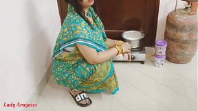 Morning fuck my maid in kitchen as she cooks chicken for me and family