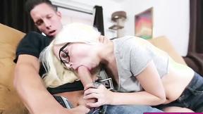 ”TEENPIES Petite blonde hottie Piper Perri railed by neighbors huge dick”