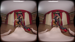 Sweaty foot worship in chastity: a VR POV with latex-clad Matriarch Ezada Sinn