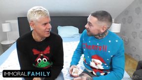 Maddy Black's Christmas Eve Anal Creampie Threesome