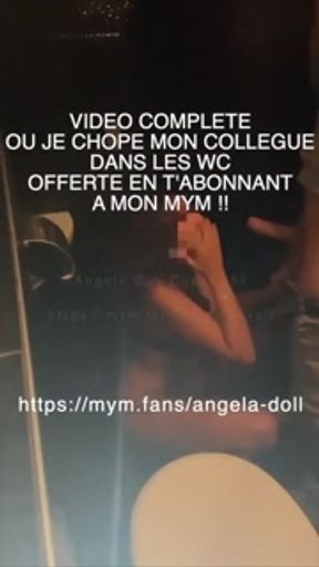Angela Doll - risky challenge: getting fucked in the ass by my office colleague in the WC !!