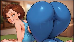 grandpa lesson [ taboo hentai game ] ep.7 squirting while masturbating next to her husband thinking of the old man cock !