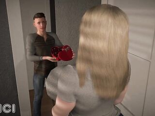 Big-assed golden-haired MILF screws her young lover during the time that her husband is away at work - 3D Comics - OCICI