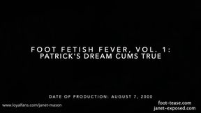 CLASSIC SCENE RE-RELEASE - "Foot Fetish Fever, Vol. 1: Patrick's Dream Cums True"