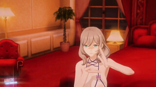 The sexy Lisa from Genshin Impact in lingerie Dances Apple Pie 【 R-18 】