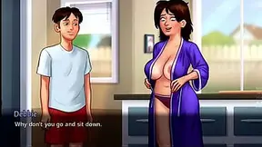 Horny stepmom watches silently while getting fucked in 3D