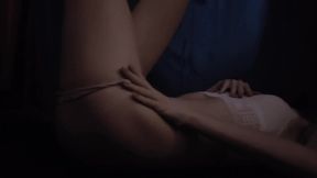 Teen blonde webcam model teases her juicy cunt with a finger