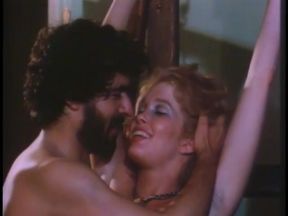 Guy sticks a candle stick in hot blondes pussy