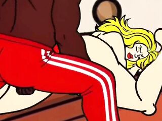 The story of the Cuckold. Lovely Wife Cheated On With Big Black Penis. Manga. Cartoon