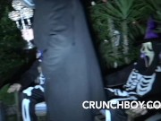 FUCKED BAREBACK FOR the halloween ceremeony with submission extrem in public for dimitri